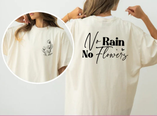 No Rain No Flowers screen print